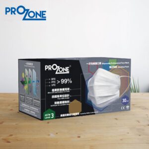 Prozone一次性ASTM Level 3專業口罩(成人) -- 獨立包裝, 30個 (型號: PZ051-30)