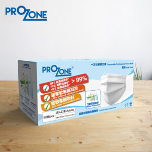Prozone一次性ASTM Level 2專業口罩(成人) -- 白色散裝, 50個(型號︰PZ001-50B-WH)