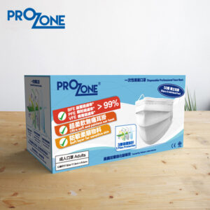 Prozone一次性ASTM Level 2專業口罩(成人) -- 白色, 50個(型號︰PZ001-50-WH)