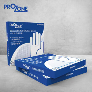 Prozone 一次性PE手套, 盒裝 (100pcs)(型號：PZ405-100)