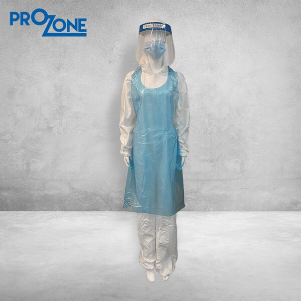 Prozone 一次性PE圍裙 (100pcs)(型號：PZ104-100-WH/BL)