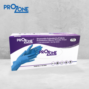 Prozone一次性加長款醫用丁晴(無粉)手套 (100個)(S,M,L,XL) (型號: PZ488PF-N)