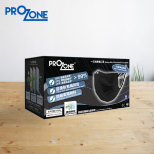 Prozone一次性ASTM Level 2專業口罩(成人) — 獨立包裝, 50個 (型號︰PZ001-50-BLK)